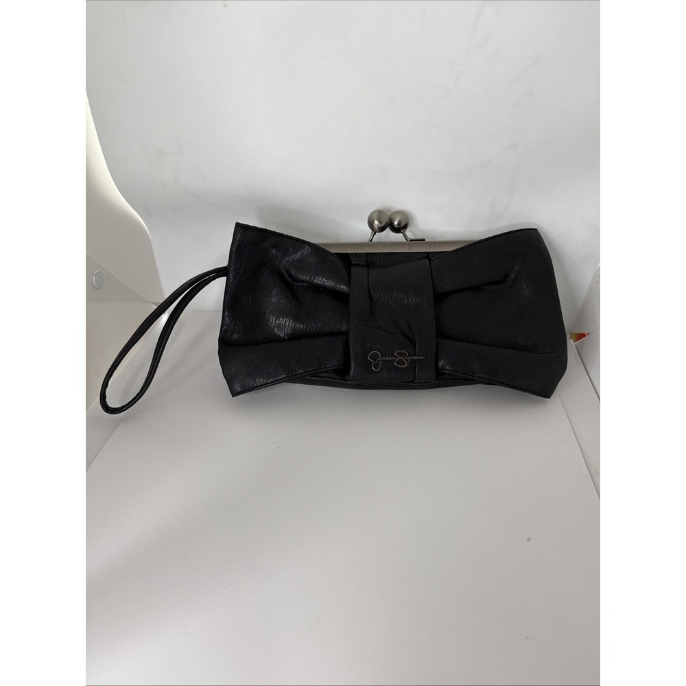 Jessica Simpson Black Bow Hand Bag/Clutch